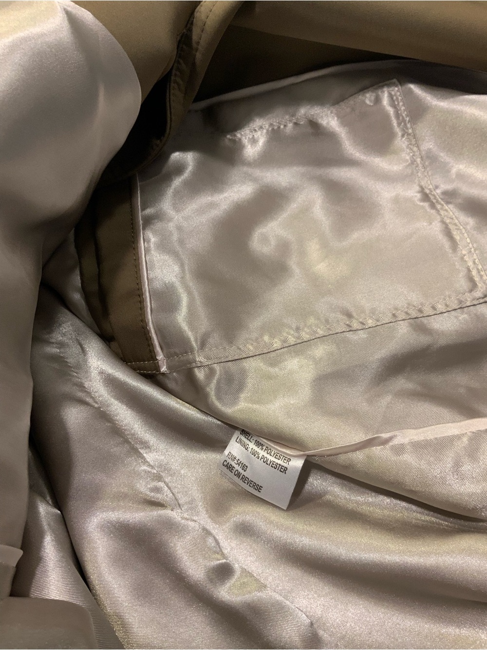 Calvin Klein Tan Trench Coat with Belt - Picture 14 of 16